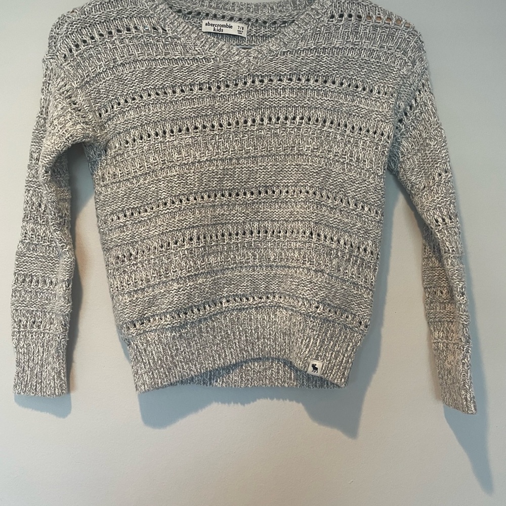 Abercrombie Kids Textured Knit Sweater - Gray